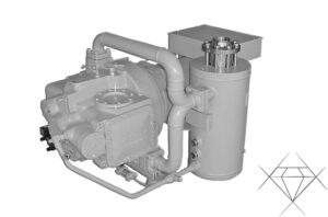 McQuau air cooled HSA205 series compressor